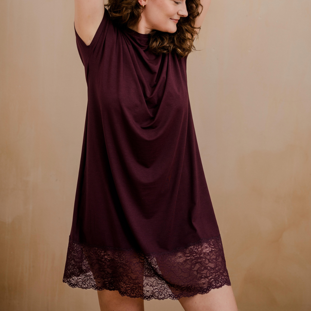Wiebke nightdress - aubergine