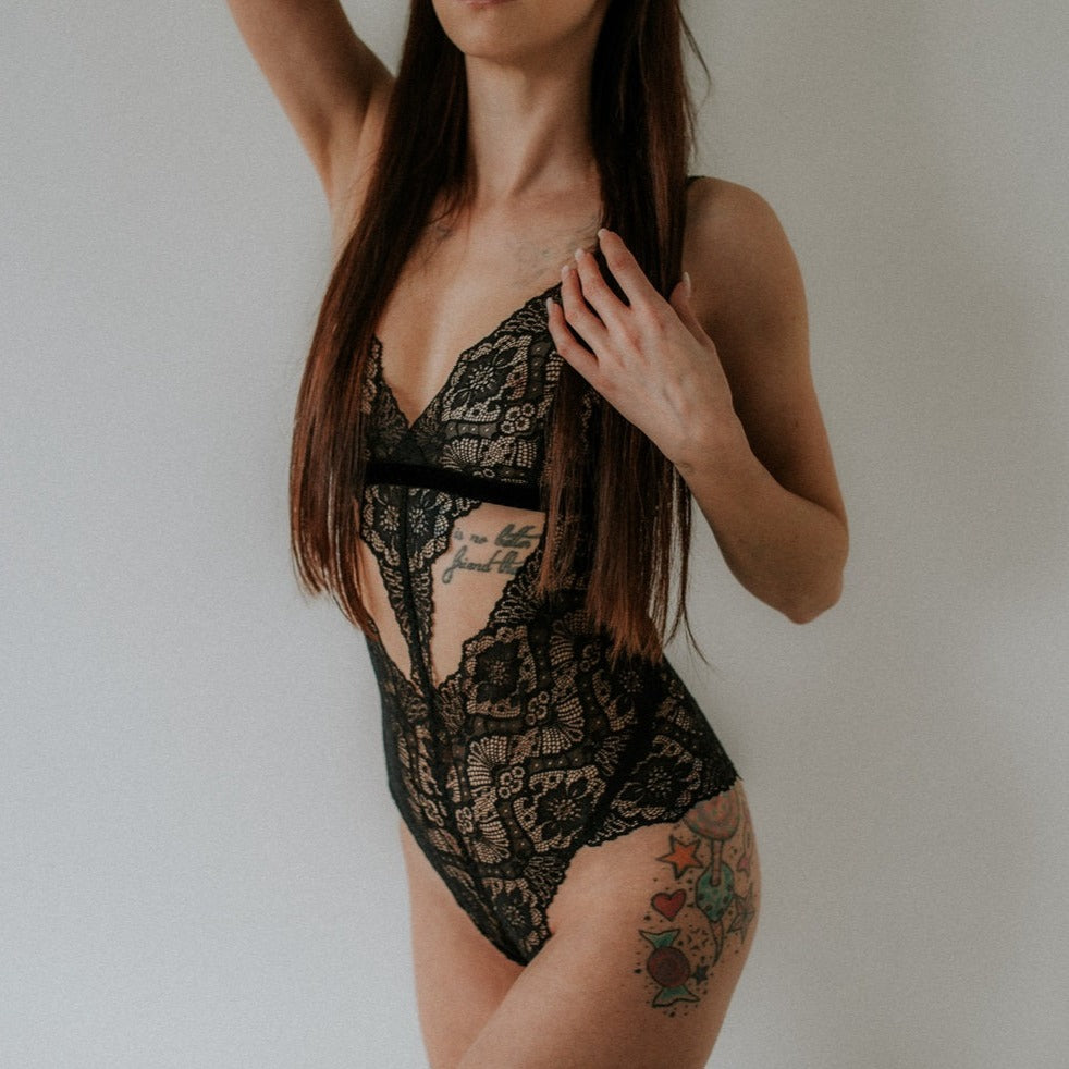 Spitzenbody Josephine - onyx