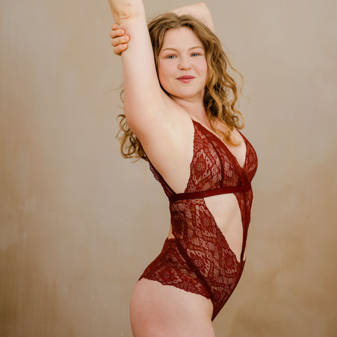 Spitzenbody Josephine - Rost